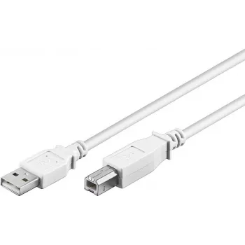 Wentronic 96186 USB 2.0 kabelis, USB-A male į USB-B male, 1,8 m, baltas