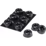 3M SJ 5009 MPBB lipnios apvalios apsauginės kojelės, juodos, 22,3 mm skersmuo x 10,1 mm aukštis, 6 vnt.