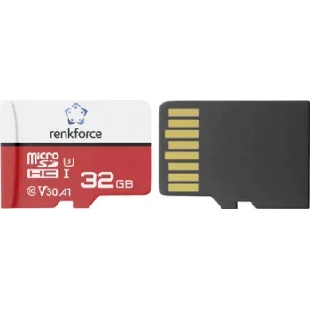 Renkforce RFEmSD32 microSDHC kortelė 32 GB A1, V30, UHS-I, su SD adapteriu RF-7488100