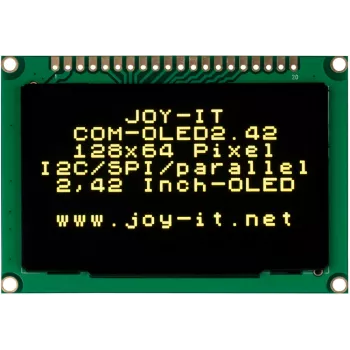 JOY-IT COM-OLED2.42 2,42 inch OLED ekrano modulis 128x64, baltas, SPI/I2C, SSD1309