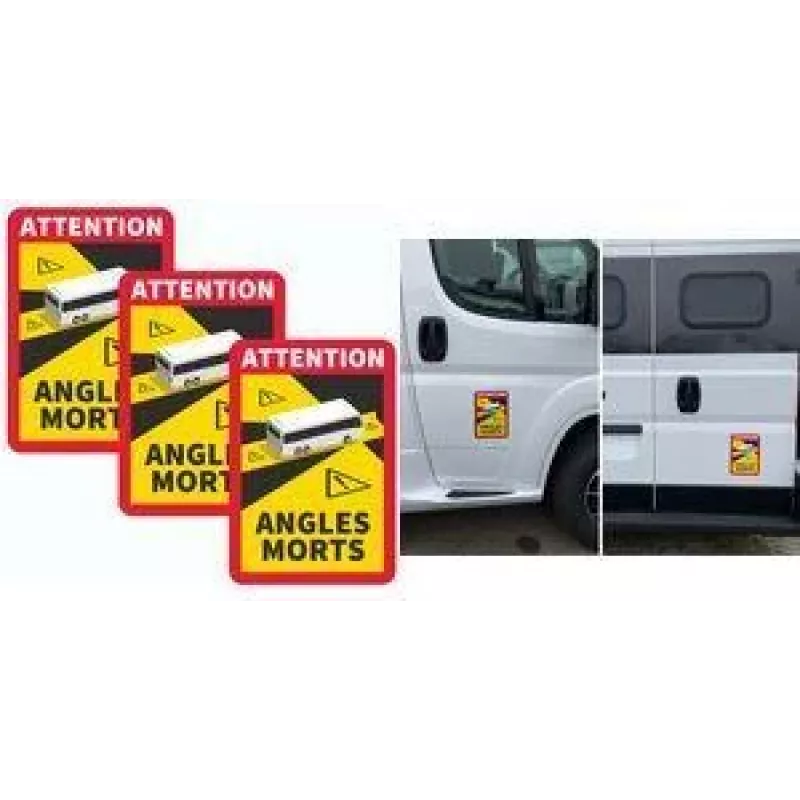 IWH Angles Morts 097612 magnetinis įspėjamasis ženkliukas apie akląją zoną 250 x 170 mm