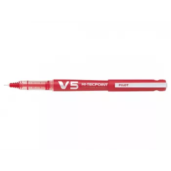 PILOT V5 Hi-Tecpoint Begreen rutulinis rašiklis, raudonas rašalas, 0,3 mm linija, užpildomas, raudonas korpusas 442797