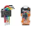 Bradas 9 dalių šešiabriaunių raktų rinkinys, S2 plienas, įvairiaspalvis, metrinis 1,5-10mm, L formos, spalvomis koduotas, DIY-HKH42-SH/B