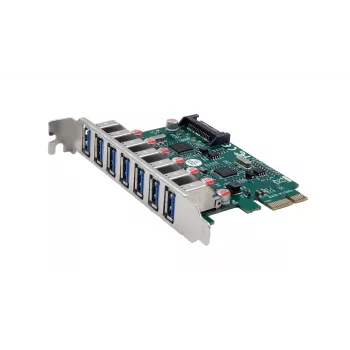 EXSYS USB 3.2 Gen 1 PCIe plėtimo plokštė su 7 prievadais (VIA lustų rinkinys) EX-11088-2