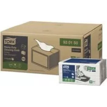 TORK Extra Strong valymo šluostės baltos W8, 8 x 50 šluosčių 930150, iš viso 400 šluosčių