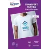 Avery T-shirtų transferinio popieriaus A4 baltas šviesiems audiniams, lazeriniams spausdintuvams, 15 lapų (C9403-15)