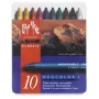 Caran d'Ache Neocolor I vaško pastelės, rinkinys iš 10, apvalios, popierinėmis įmautėmis, vienodos spalvos 7000.310