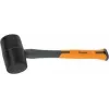 Bradas guminis plaktukas 450 g antracito/oranžinės spalvos 340 mm stiklo pluošto kotas neslystantis TPR sukibimas DIY-HF6045