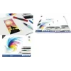 KANGARO K-5301 akvarelinio popieriaus blokas, 170 x 240 mm, 16 lapų, 300 gsm, kreminės spalvos baltas, klijuotas iš 3 pusių