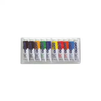 GIOTTO itin smulkios guašo dažų rinkinys, 10 x 10 ml aliuminio tūbelės, įvairios spalvos F30190000