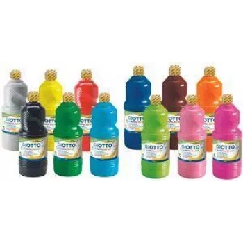 GIOTTO mokykliniai dažai guašas, 1000 ml, įvairių spalvų, F53570000