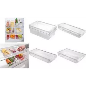 Metaltex Frigo-System Organizatorius, Mažas, su dangteliu, permatomas, polistirenas PS, 1 vnt. (235412000)