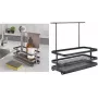 Metaltex Tokyo LAVA kriauklės organizatorius, matinis juodas, metalas, atsparus rūdims, atsparus smūgiams, 1 vnt. 352902000