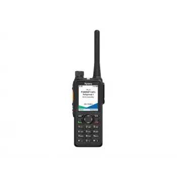 Hytera HP785G BT V1 VHF skaitmeninis/analoginis dvipusis radijas su GPS, Bluetooth, 2400mAh baterija, staline įkrovikliu, antena ir diržo spaustuku