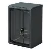 Triton 10 inch sieninis spintos korpusas 6U 300mm gylio, stiklinės durelės, juodas RAL 9005 RBA-06-AS3-BAX-C1