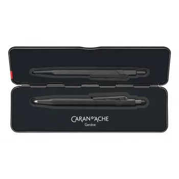 CARAN D'ACHE Fixpencil BLACK CODE švino laikiklis, 2 mm, matinio juodo šešiakampio aliuminio korpusas 22.496
