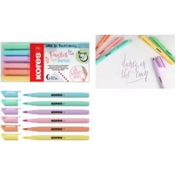 Kores Fasermaler Brush Tip Marker Pastel Style, 1 vnt. M21462