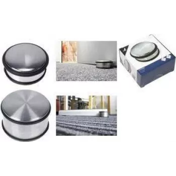 Kangaro K-11000 chromuotas metalinis durų stabdiklis, 100 mm skersmens, 45 mm aukščio, 1,25 kg