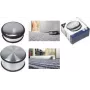 Kangaro K-11000 chromuotas metalinis durų stabdiklis, 100 mm skersmens, 45 mm aukščio, 1,25 kg