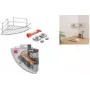 Metaltex Reflex LUXY & VacuumFix kampinė lentyna, sidabrinė, 1 pakopa, montavimas be gręžimo 403330000