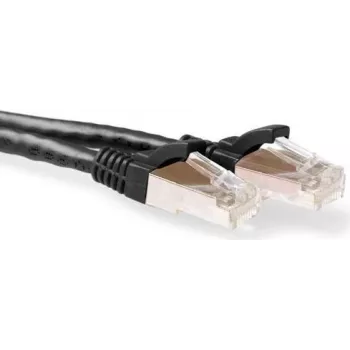 ACT 15m LSZH S/FTP CAT6A Snagless tinklo kabelis, juodas (FB7915)