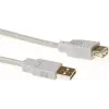 ACT SB2198 USB 2.0 prailginimo kabelis USB-A vyriškas į USB-A moterišką, 1,8 m, dramblio kaulo spalvos