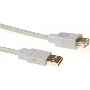 ACT SB2198 USB 2.0 prailginimo kabelis USB-A vyriškas į USB-A moterišką, 1,8 m, dramblio kaulo spalvos