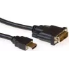 ACT AK3739 HDMI A male to DVI-D male vieno ryšio konversijos kabelis 1 m juodas
