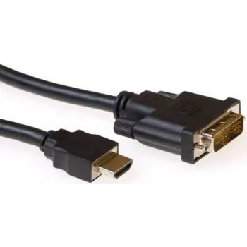 ACT AK3739 HDMI A male to DVI-D male vieno ryšio konversijos kabelis 1 m juodas