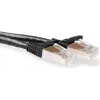 ACT FB7910 juodas 10m LSZH S/FTP CAT6A patch laidas su apsauginiais fiksatoriais