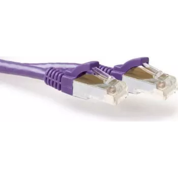ACT Violetinis 15m LSZH S/FTP CAT6A Patch laidas be fiksatoriaus FB8715