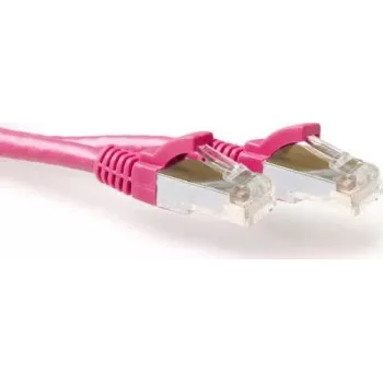 ACT Rožinis 0,5 m LSZH S/FTP CAT6A Snagless RJ45 tinklo kabelis (FB8800)
