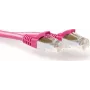 ACT Rožinis 0,5 m LSZH S/FTP CAT6A Snagless RJ45 tinklo kabelis (FB8800)