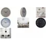 NEXTIME NXT ECO sieninis laikrodis 300 mm smėlio spalvos ciferblatas pilkas korpusas balti skaičiai kvarcinis 7373BE