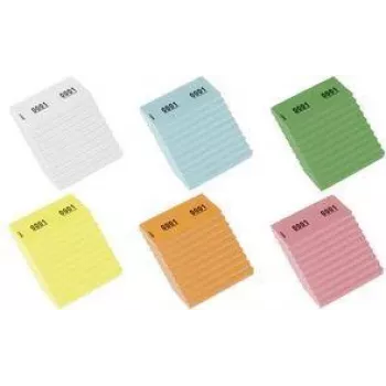 KANGARO numeruotas popieriaus blokas 1-1000, 105 x 42 mm, geltonas, 70 gsm, 1000 etikečių K-701113