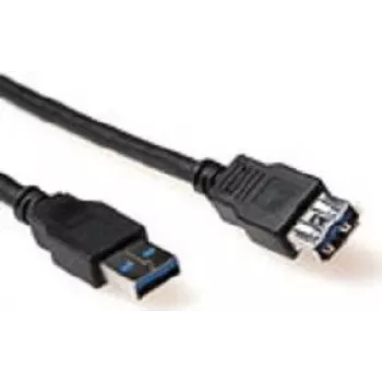 ACT SB3040 USB 2.0 prailginimo kabelis 0,5m USB-A vyriškas į USB-A moterišką juodas