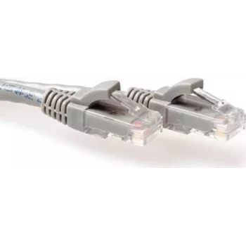 ACT pilkas 0,25 m U/UTP CAT6 „Snagless“ tinklo kabelis su RJ45 jungtimis (IS8052)