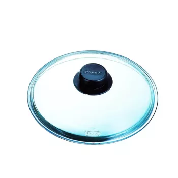 PYREX stiklinis dangtis 24 cm, borosilikatinis stiklas