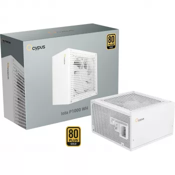 OCYPUS Iota P1000 1000W 80 PLUS Gold visiškai modulinis ATX 3.0 maitinimo šaltinis - baltas