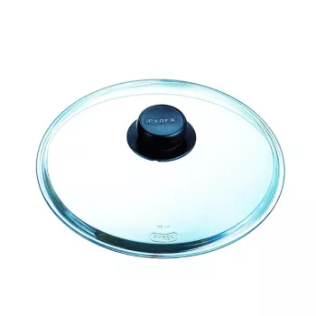 PYREX stiklinis dangtis 26 cm, borosilikatinis stiklas