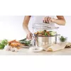 PYREX Classic stiklinis dangtis 26 cm, borosilikatinis stiklas, juoda rankena, atsparus orkaitei ir indaplovei
