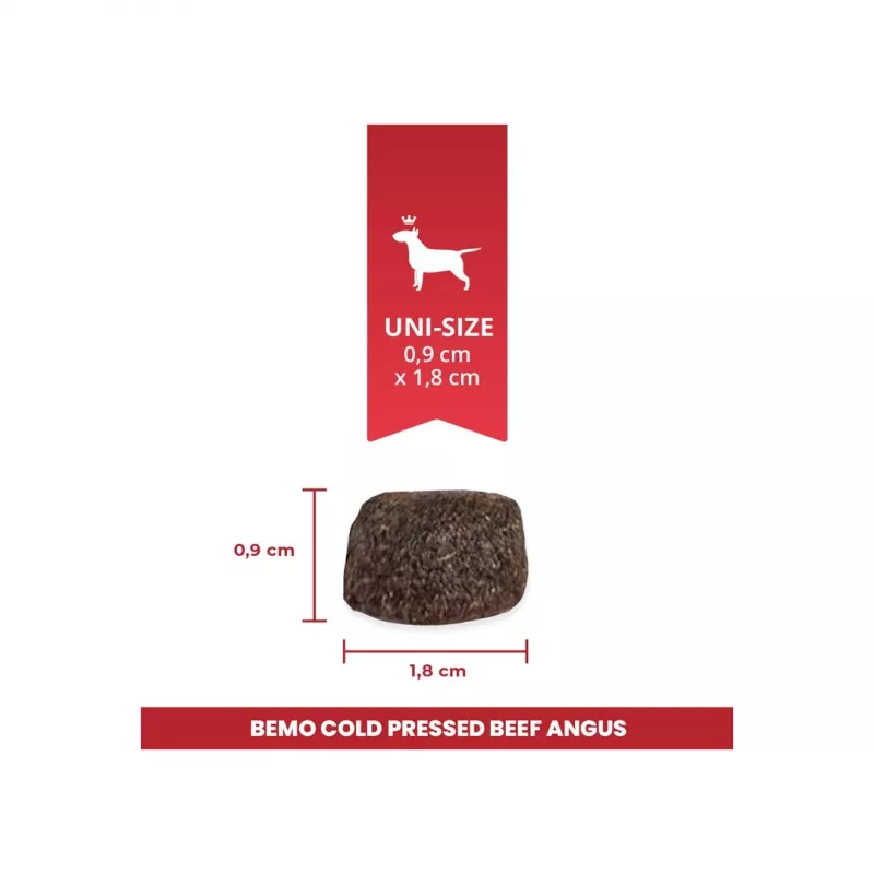 BEMO šaltai presuotas šunų sausas maistas su Angus jautiena Mono - 1kg