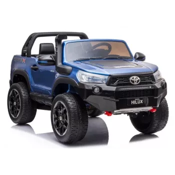 LEAN CARS Toyota Hilux DK-HL850 elektromobilis vaikams, mėlynos spalvos lakuotas, 4x4, 2 vietų, nuotolinio valdymo pultas, LED lemputės, MP3, Bluetooth