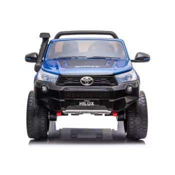 LEAN CARS Toyota Hilux DK-HL850 elektromobilis vaikams, mėlynos spalvos lakuotas, 4x4, 2 vietų, nuotolinio valdymo pultas, LED lemputės, MP3, Bluetooth