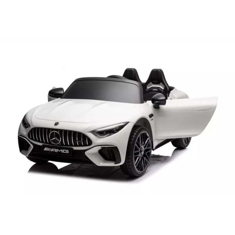 LEAN CARS Mercedes AMG SL63 baterijomis varomas važiuojantis automobilis baltas