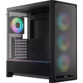 Ocypus Delta C70 ARGB juodas panoraminio stiklo Mid-Tower korpusas
