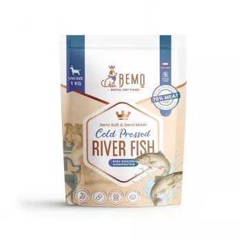 BEMO šalto spaudimo upinės žuvies Mono sausas pašaras šunims 1kg