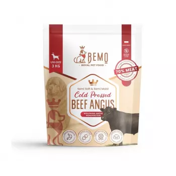 BEMO šalto spaudimo jautienos Angus Mono sausas pašaras šunims 3kg