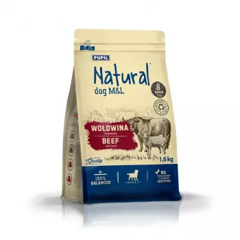 NATURAL Beef with Lamb M&L sausa ėdalo šunims 1,6 kg