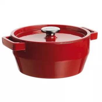 Pyrex ketaus apvalus troškinio indas 2,2 l Ø20 cm raudonas
